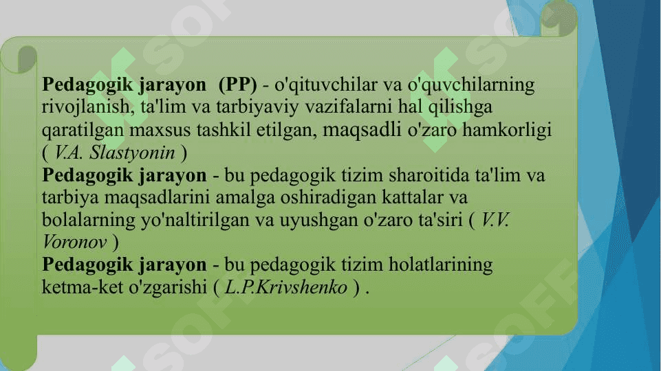 Yaxlit pedagogik jarayon 4