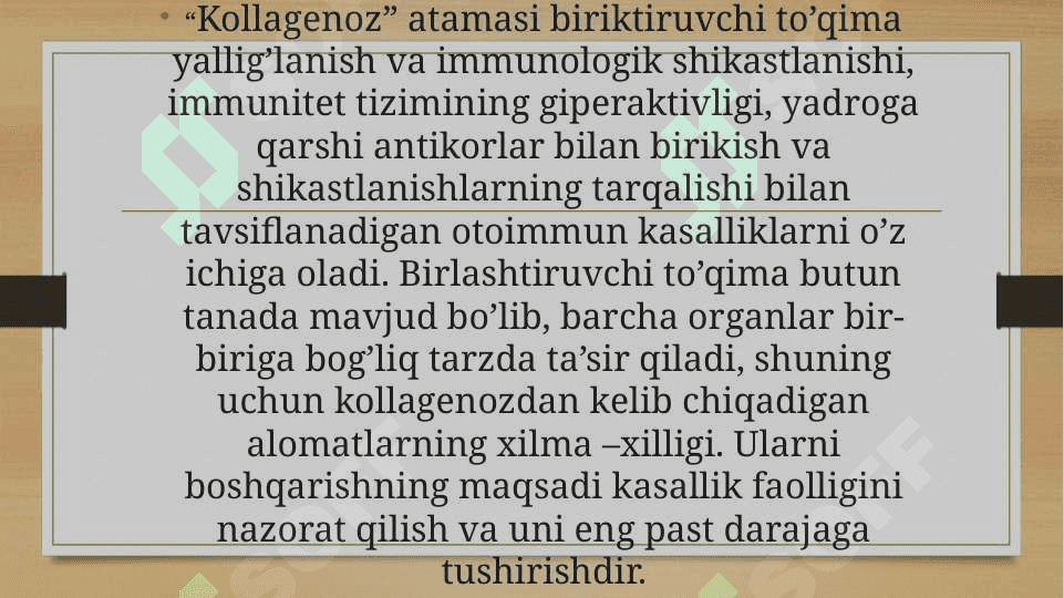 Kollagenozlar patogenezi va tashxisi pptx 3