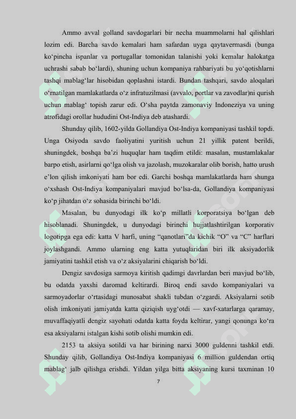 Kurs ishi Aksionerlik jamiyati haqida 7
