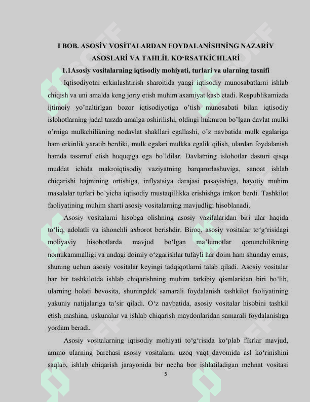 Asosiy vositalardan samarali foydalanish 5