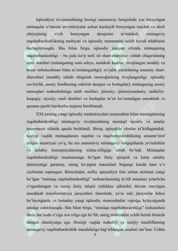 Korxona mahsulotining raqobatdoshligi tahlil 6