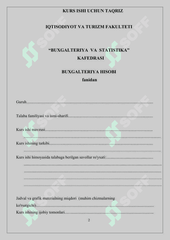 Hujjatlashtirish va inventarizatsiya. 2