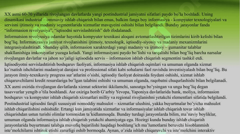 Servis faoliyatidagi qarama-qarshiliklar 4