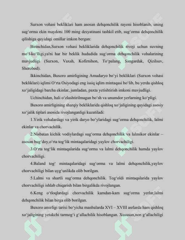Sharqiy Buxoroda dehqonchilik va sug’orish tizimi 2