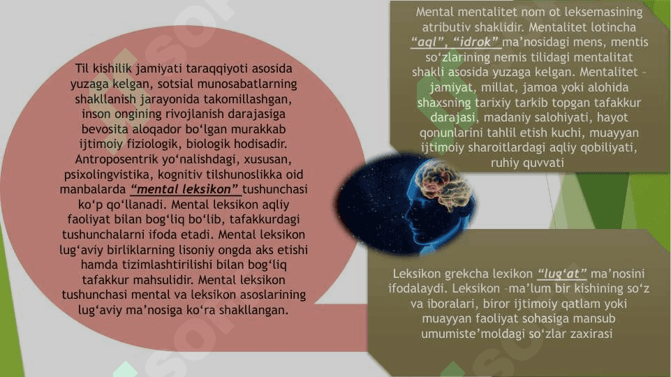Mental leksion tushunchasi 3