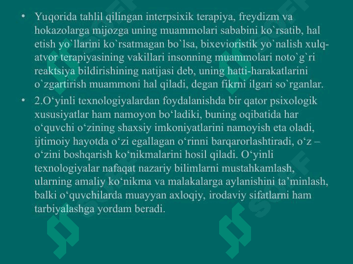 Adler talqinidagi guruhiy konsultatsiya 5