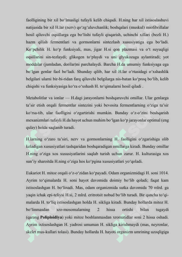 Hayotning molekulyar asoslari 6