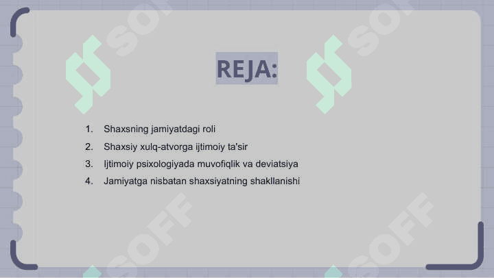 Ijtimoiy psixologiyada shaxs va jamiyat 2
