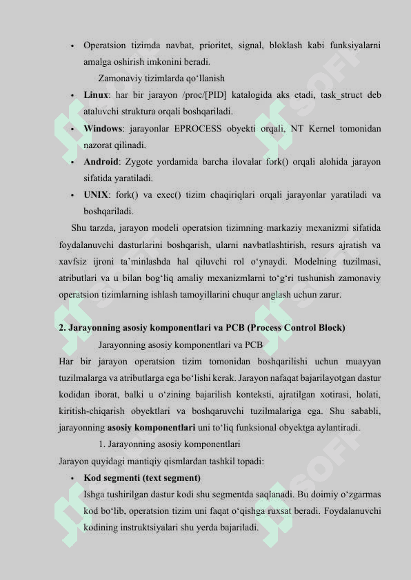 Operatsion tizim fanidan mustaqil ish 7