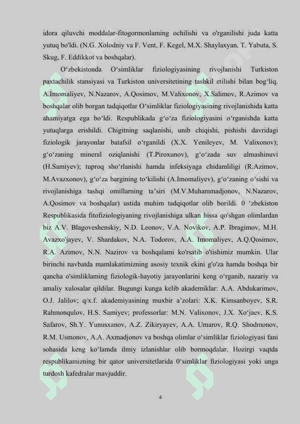 Mavzu: O’simliklarning mineral oziqlanishi.//KURS ISHI//. 7
