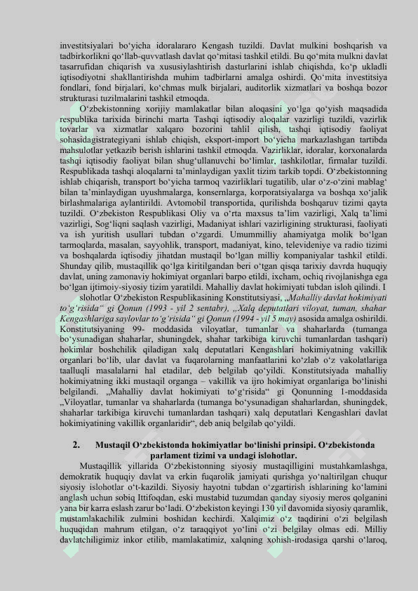 MUSTAQIL O'ZBEKISTONDA HOKIMIYATLAR BO'LINISHI PRINSIPI 4
