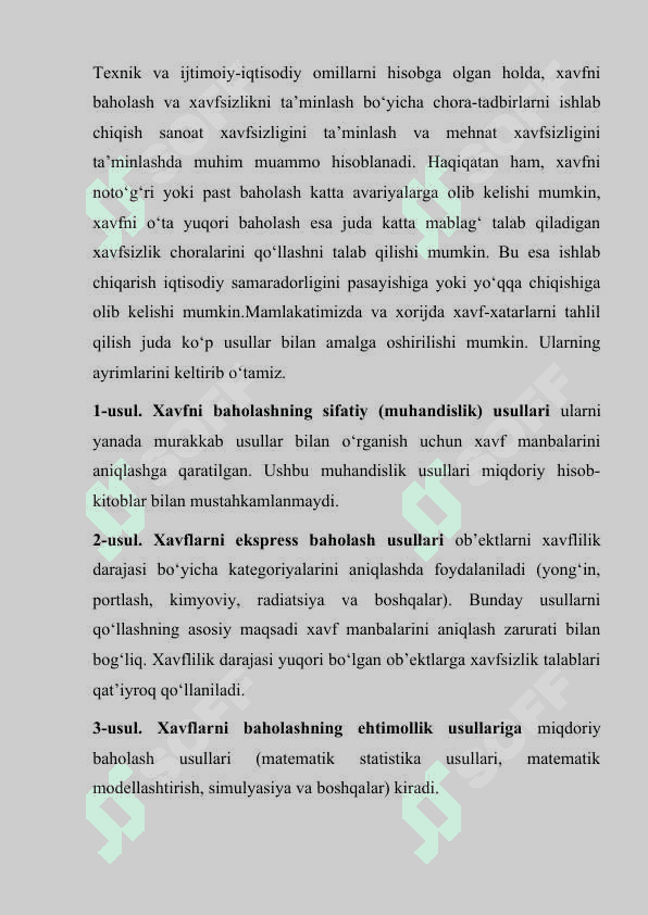 IJTIMOIY XAVFLAR VA ULARNING OQIBATLARI 2