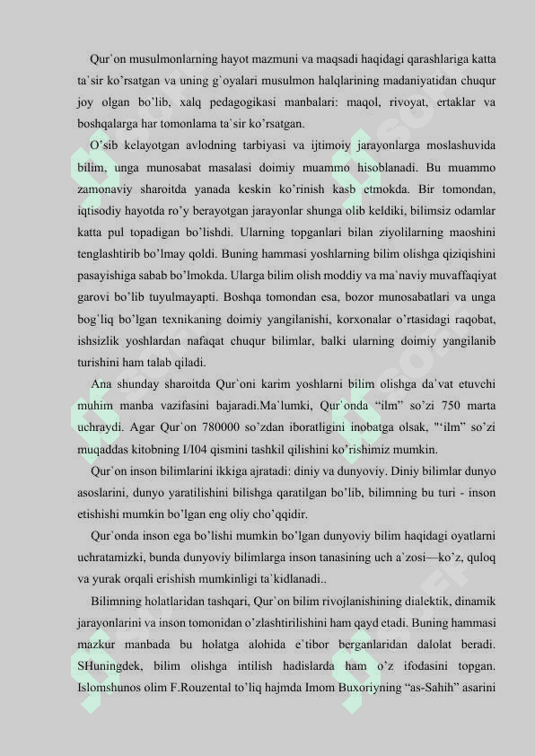 Qur’oni  Karimning  o’zbekcha  tarjimalari  xususida 7