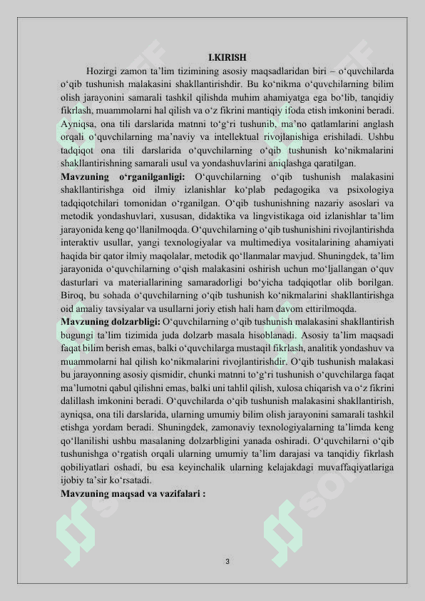 ona tili darslarida o'quvhcilarning o'qib tushunish malakasini oshirish 3