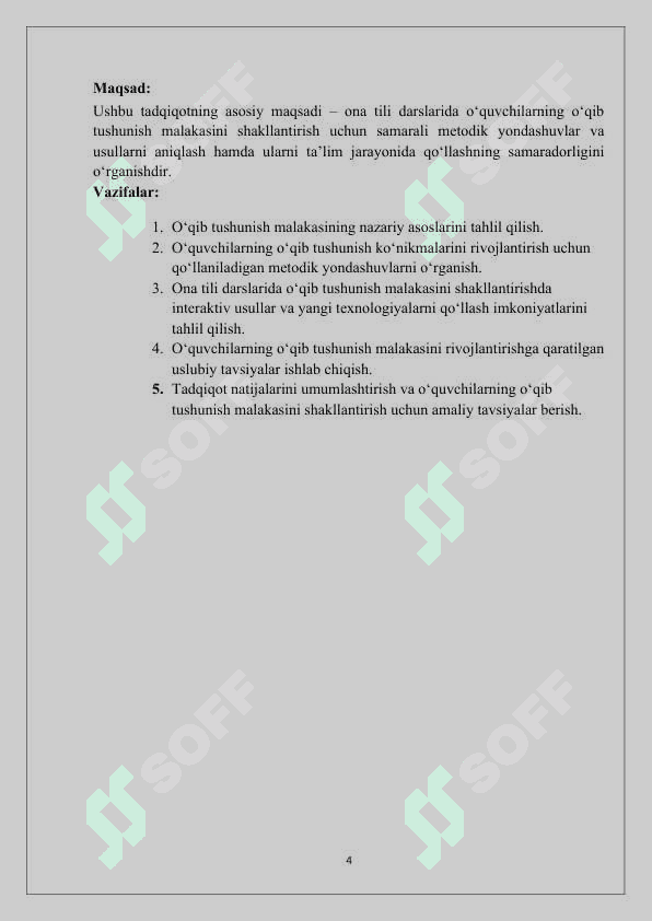ona tili darslarida o'quvhcilarning o'qib tushunish malakasini oshirish 4