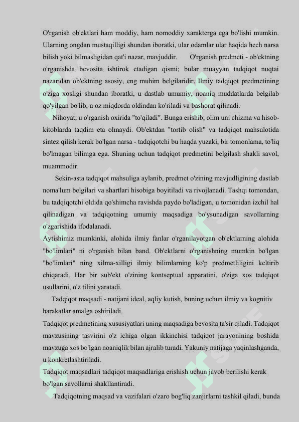 MAVZUGA OID TADQIQOT VA UNI OLIB BORISH JARAYONLARI 4