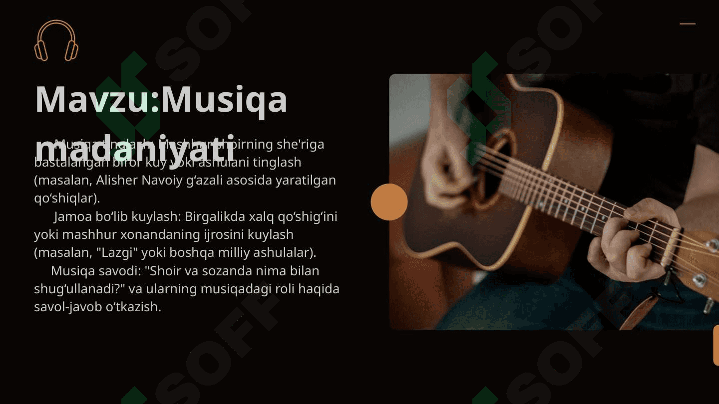 Mavzu:Musiqa madaniyati 2