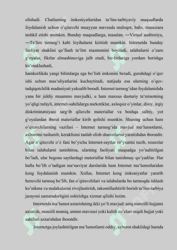 INFORMATIKA O'QITISHDA MASOFAVIY TEXNOLOGIYALARDAN FOYDALANISH 3