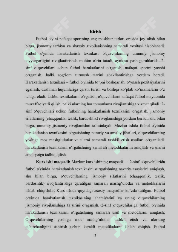 FUTBOL O’YINIDA HARAKATLANISH TEXNIKASINI O’RGATISH 3