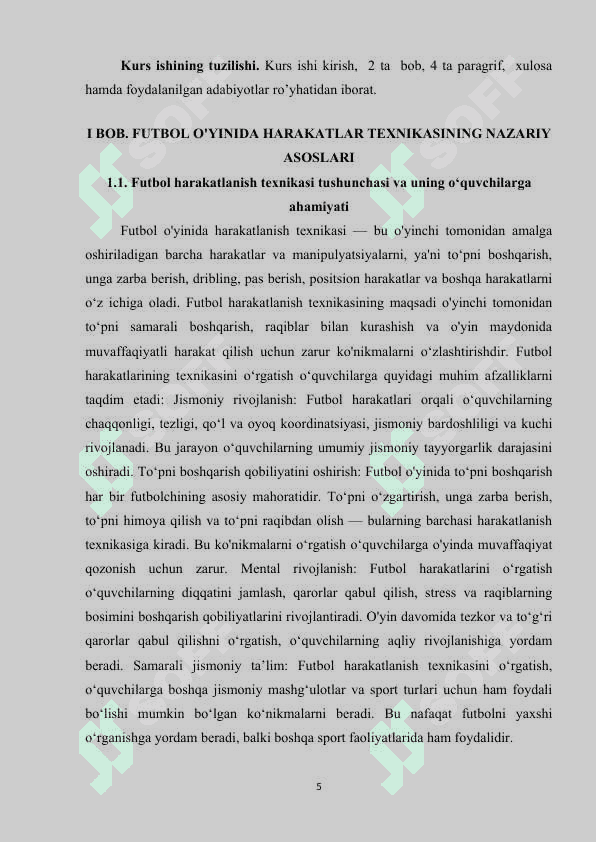 FUTBOL O’YINIDA HARAKATLANISH TEXNIKASINI O’RGATISH 5