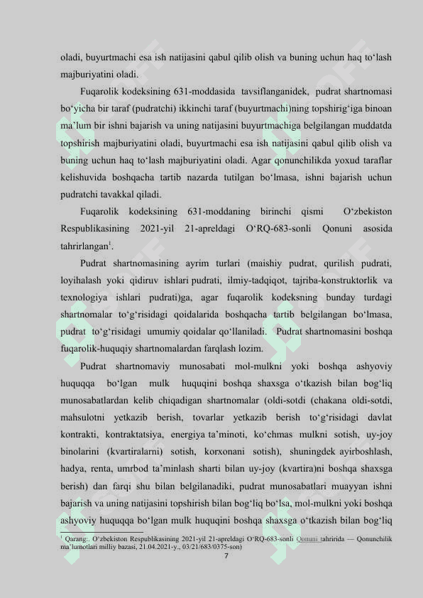 Qurulish pudratining shartnomasi. (2) 7