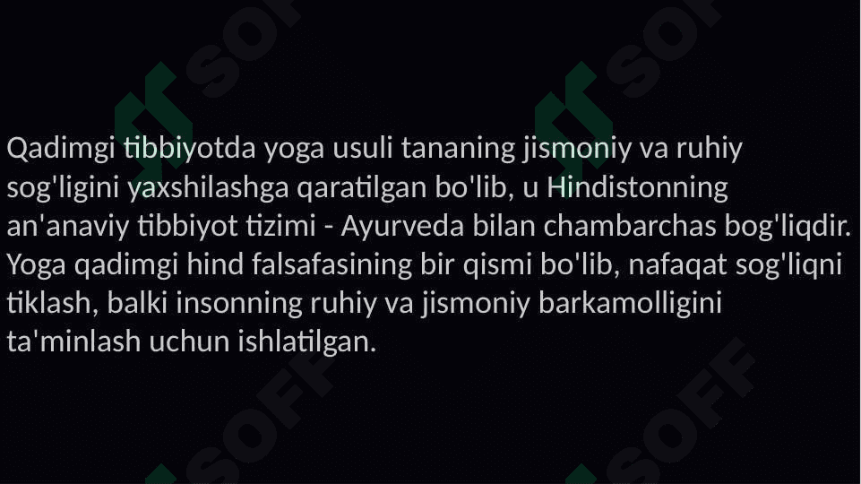 Yoga usuli bilan davolash 2