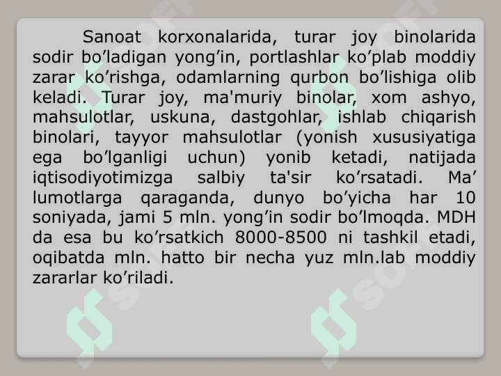 Yong’in xavfsizligi asoslari. Yong’inga qarshi texnik vositalar. 2