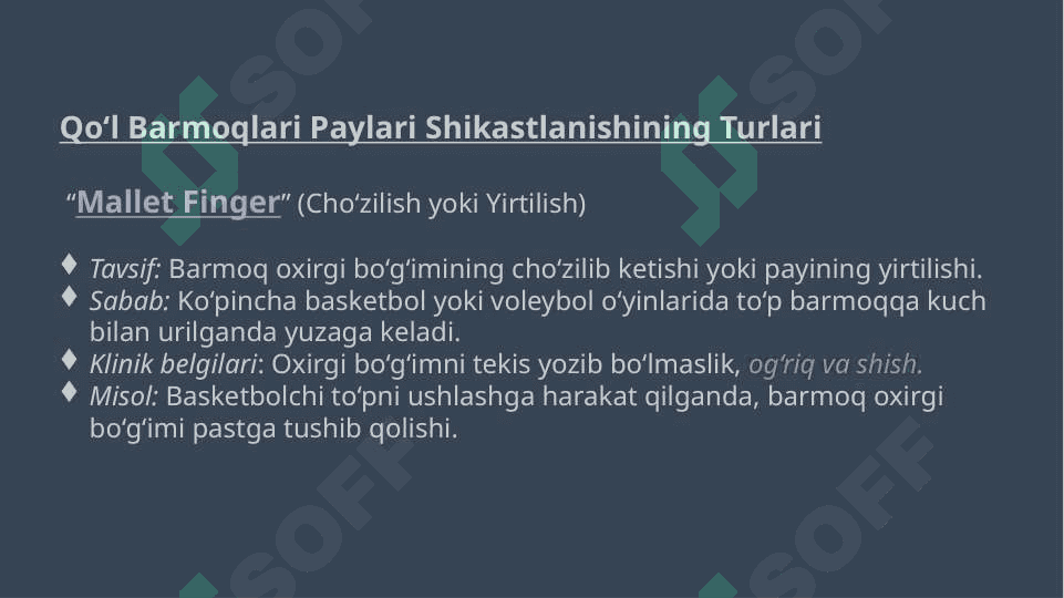 OYOQ VA QOʻL BARMOQLARI PAYLARI SHIKASTLAJISHI 3