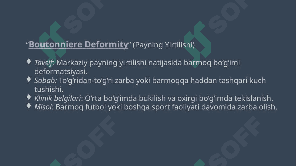 OYOQ VA QOʻL BARMOQLARI PAYLARI SHIKASTLAJISHI 7