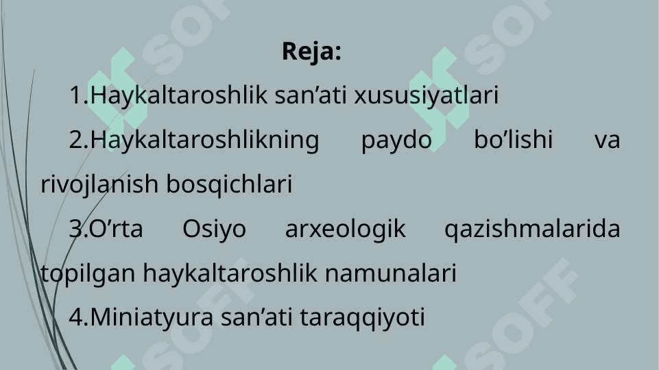 Haykaltaroshlik va  miniatyura san’ati 2