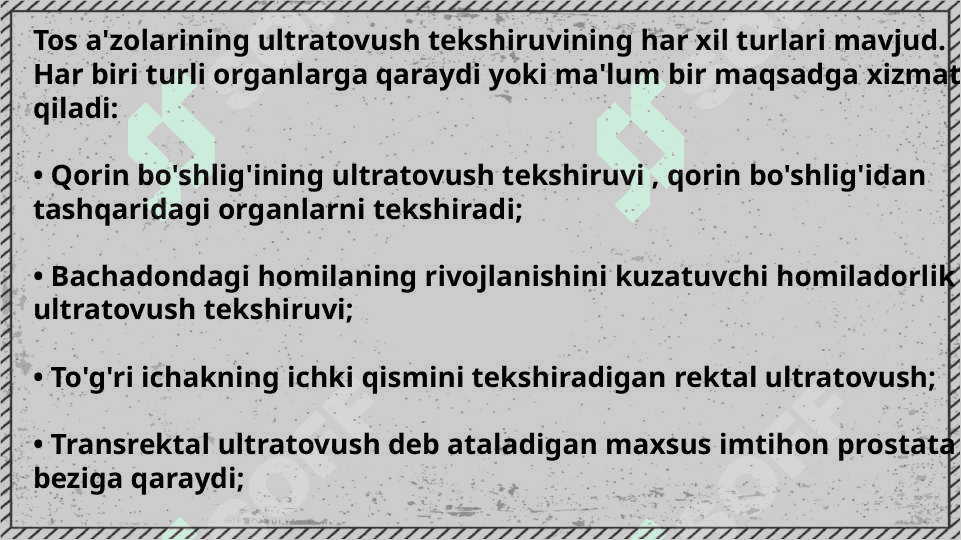 Tos aʼzolari nur tashxisi 4