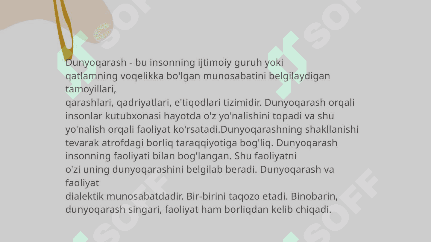 Dunyoqarashning tuzilishi va tarixiy ildizlari 3
