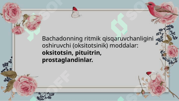 Bachadon mushaklariga ta'sir etuvchi moddalar 3