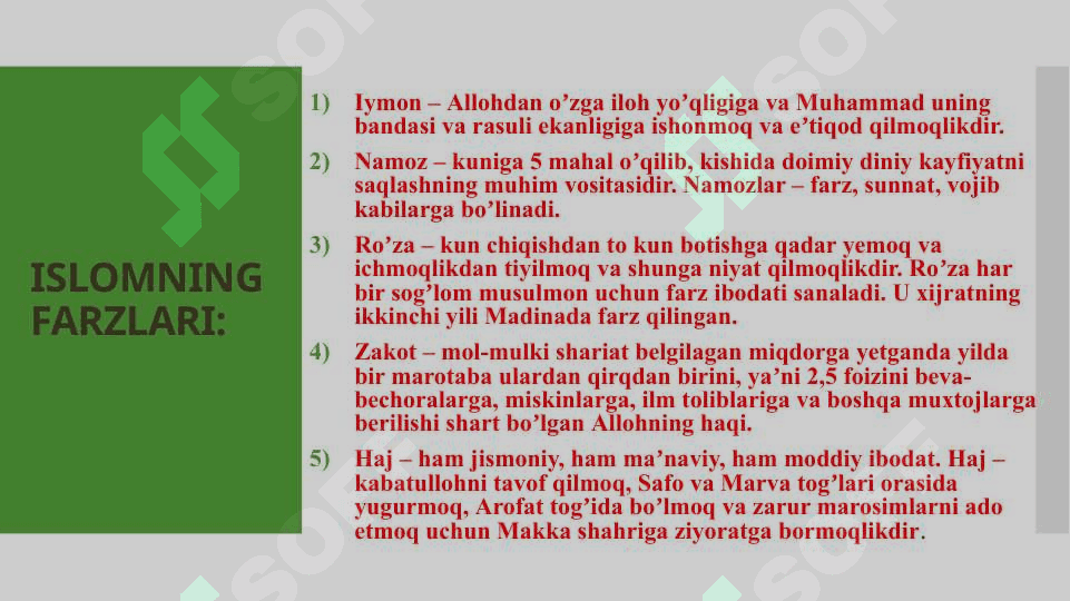 ISLOM DININING TARIXI VA MOXIYATI 4