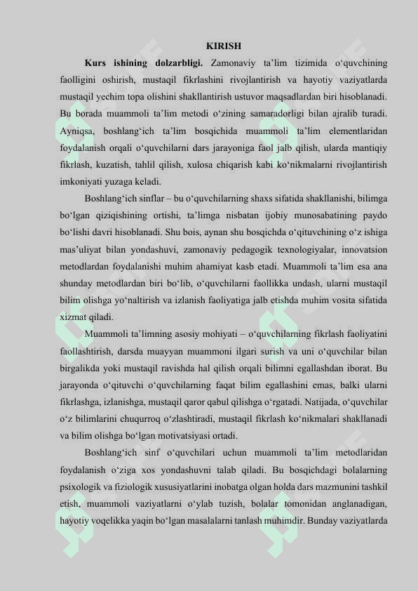 Boshlang‘ich sinflarda muammoli ta'lim 3