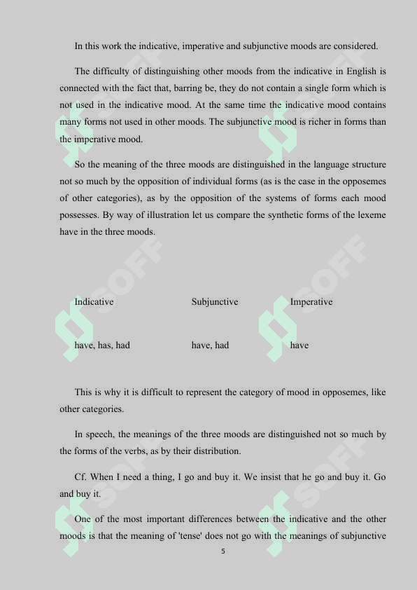 Category of mood in modern English. 5
