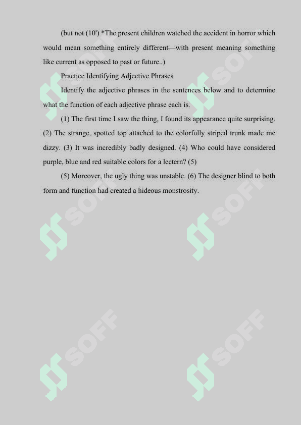 MODIFICATION AND COMPLEMENTATION IN THE ADVERBIAL GROUP 1