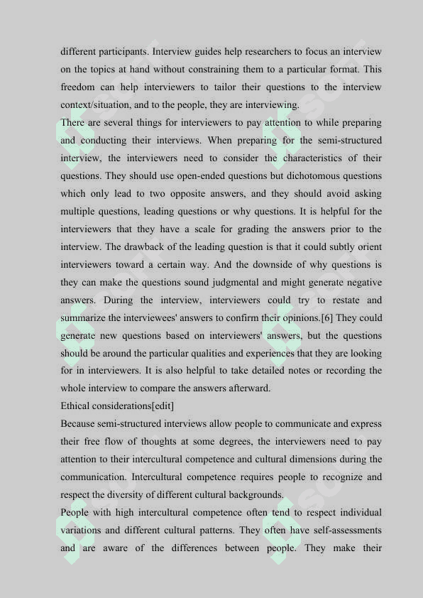 Interviewing (structural, semi-structured, non-structural) 4