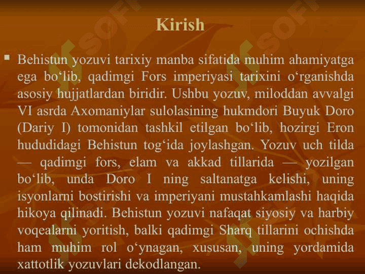 Behistun yozuvi tarixiy manba sifatida 26 4