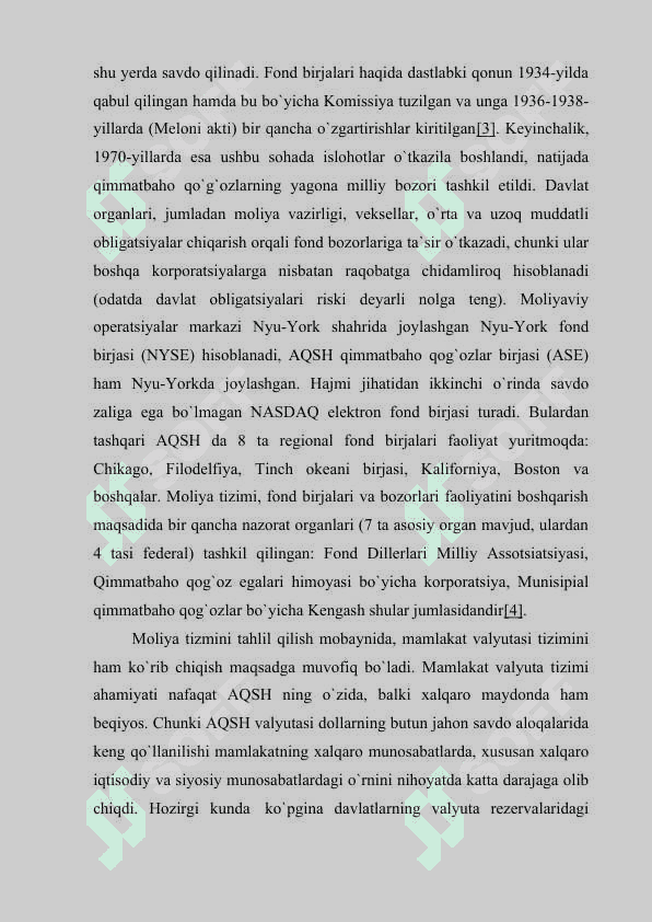 Amerika Qo’shma Shtatlari moliya tizimi 4