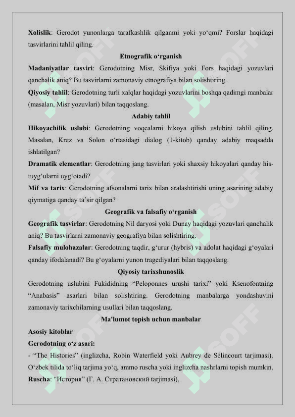 Gerodot va uning “Tarix” asarini o‘rganish 26 4