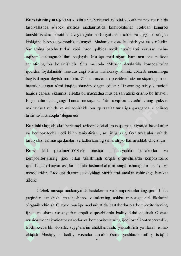 O'ZBEK KOMPOZITORLARI VA BASTAKORLARI ASARLARI 4