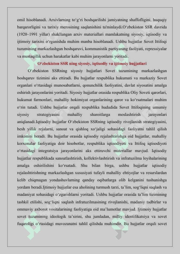 O‘zbekistonning XX asr tarixiga oid arxiv manbalari 26 6