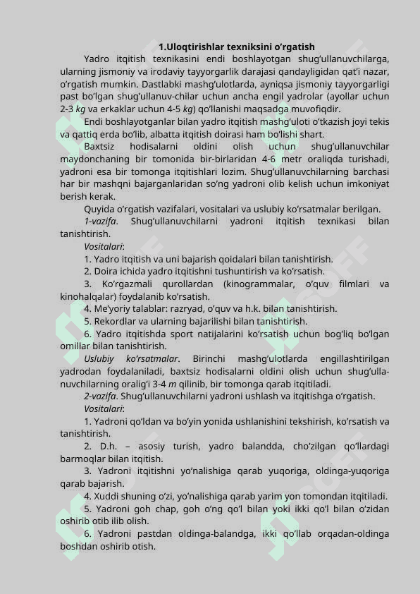 ULOQTIRISH TURLARI VA ULARNI VAZIFALARI 2