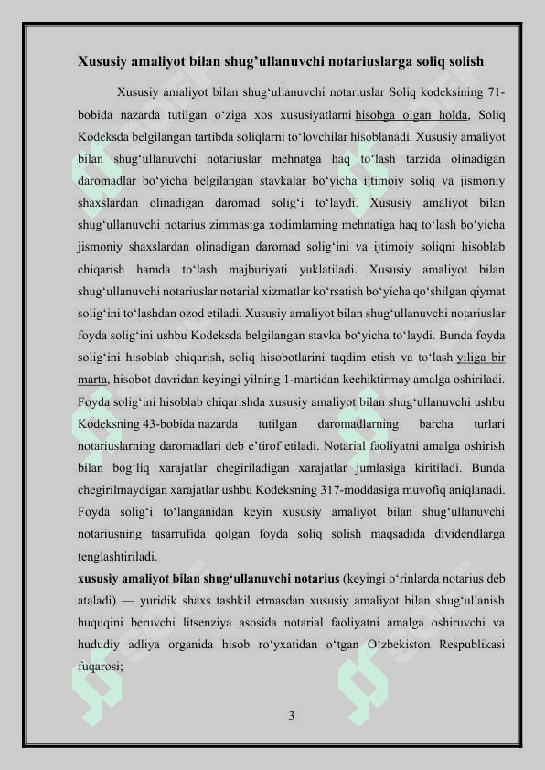 Xususiy amaliyot bilan shug'ullanuvchu notariuslarga soliq solishning o'ziga xos xususiyatlari 3