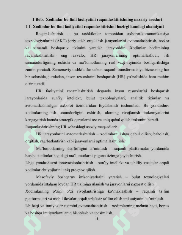 Xodimlar bo‘limi faoliyatini raqamlashtirish 6