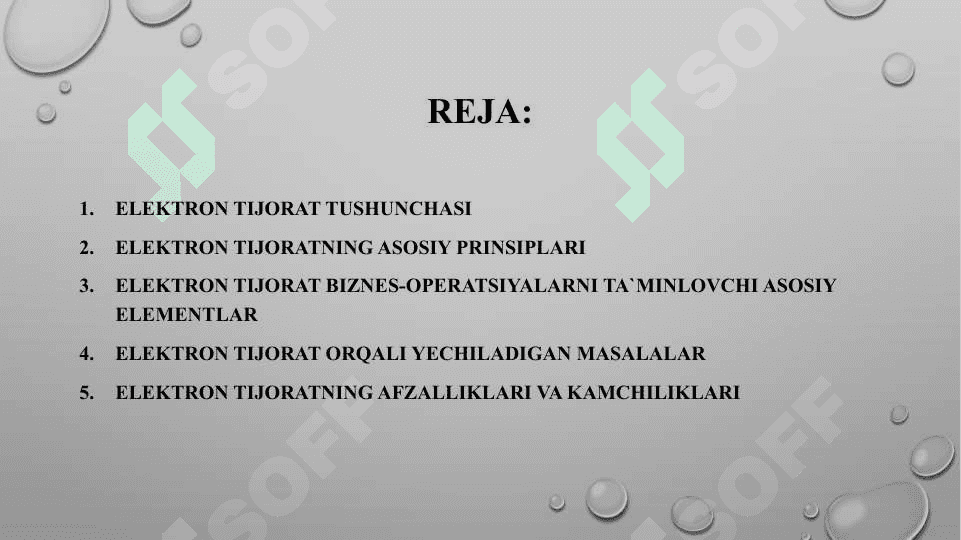 ELEKTRON TIJORAT (E-COMMERCE) VA ELEKTRON SAVDO (E-TRADE) XUSUSIY BELGILARI VA FARQLARI 2