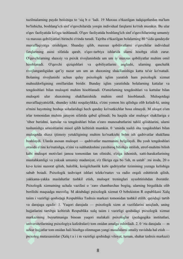 Boshqaruv va ijtimoiy sohalarda psixologik xizmat 8