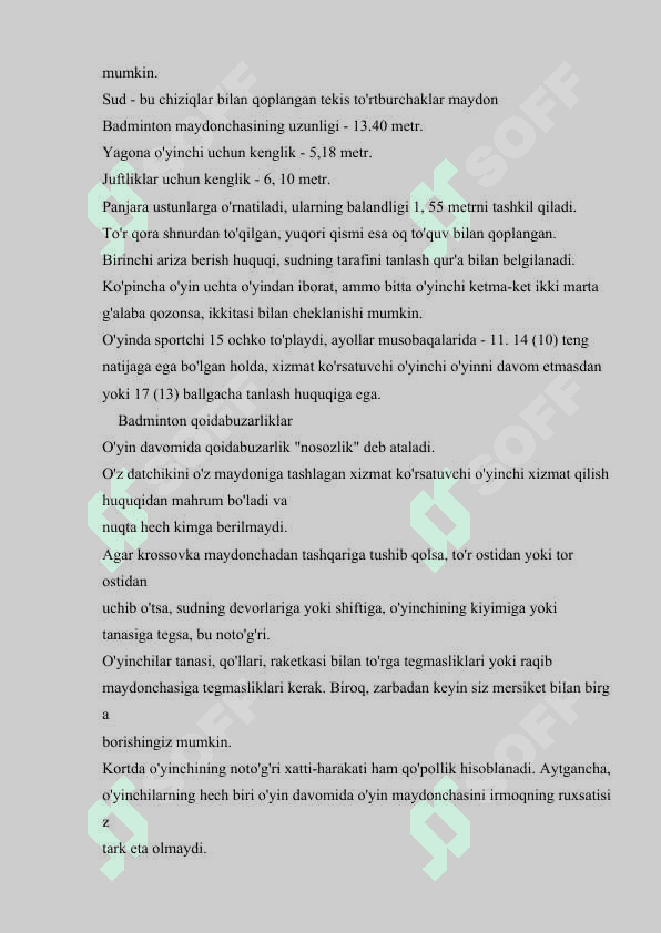 BADMINTON SPORT O’YINING O’RGATISH METODIKASI 4