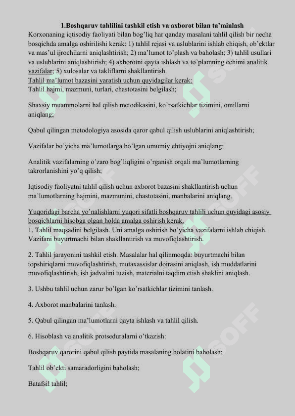 BOSHQARUVDA AXBOROTNI YIG'ISH VA TAHLIL QILISH 2